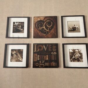 Set of 6 Black and White Framed Wall Art